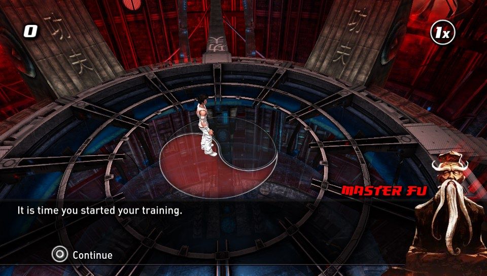 Kick Beat (PS Vita) screenshot: Master Fu is going to teach you the basics of fighting (Trial version)