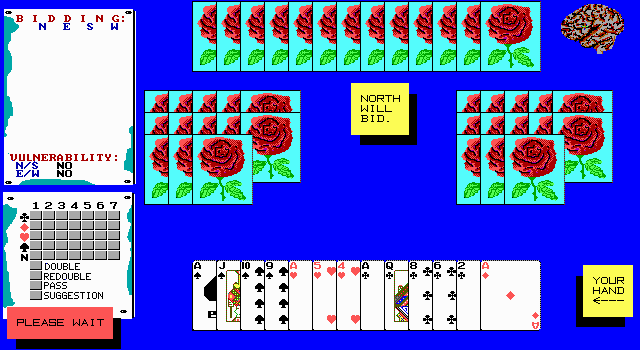 Positronic Bridge (DOS) screenshot: The game begins