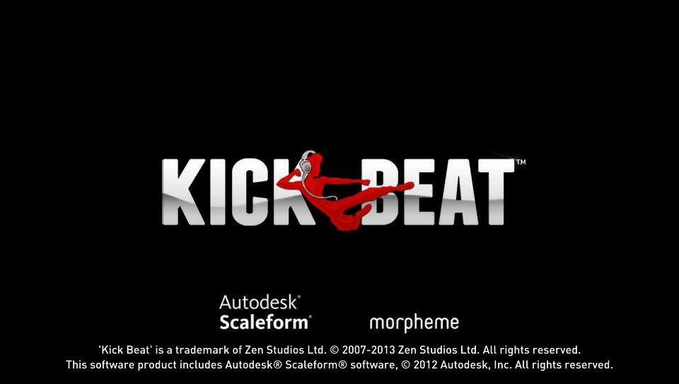 Kick Beat (PS Vita) screenshot: Title screen (Trial version)