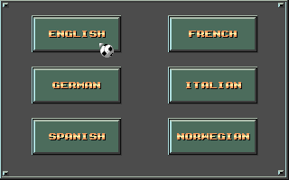 Goal! (DOS) screenshot: Choose your language.