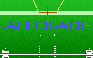Unnecessary Roughness (DOS) screenshot: Appropriately themed Accolade logo.