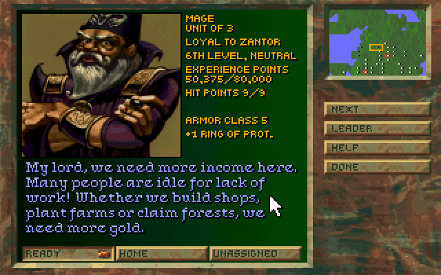 Stronghold (DOS) screenshot: ...through their experienced years.