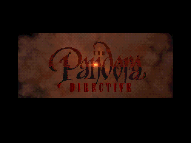 The Pandora Directive (DOS) screenshot: Title screen from the intro