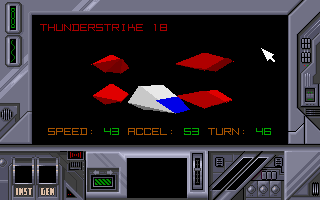 Thunderstrike (DOS) screenshot: Craft Selection