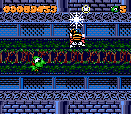 Coryoon: Child of Dragon (TurboGrafx-16) screenshot: Tough spider
