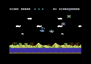 Monkey Magic (Commodore 64) screenshot: Level 1