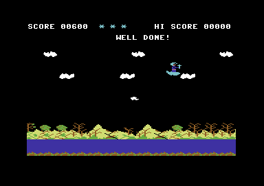 Monkey Magic (Commodore 64) screenshot: Passed the level