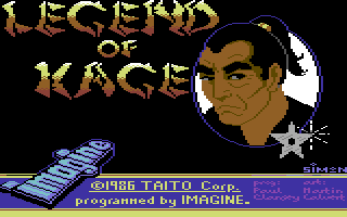 The Legend of Kage (Commodore 64) screenshot: Loading screen
