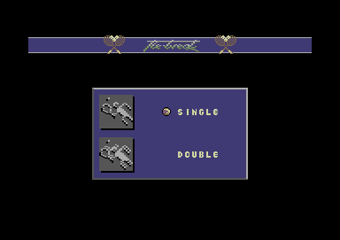 Tie Break (Commodore 64) screenshot: Play singles or doubles?