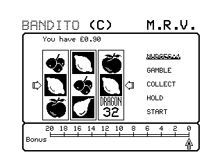 Bandito (Dragon 32/64) screenshot: Lemons give "nudges"