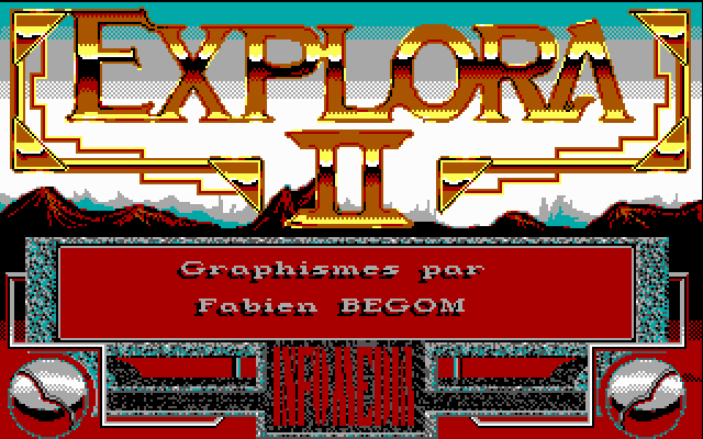 Chrono Quest II (DOS) screenshot: Title screen (EGA)