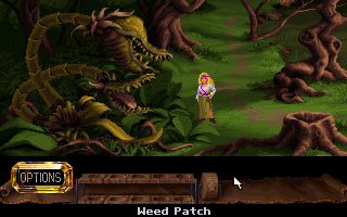 Fables & Fiends: Hand of Fate (DOS) screenshot: Those weeds look dangerous.