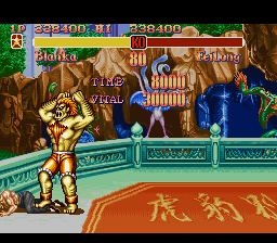Super Street Fighter II (SNES) screenshot: An initial perfect spot guaranteed