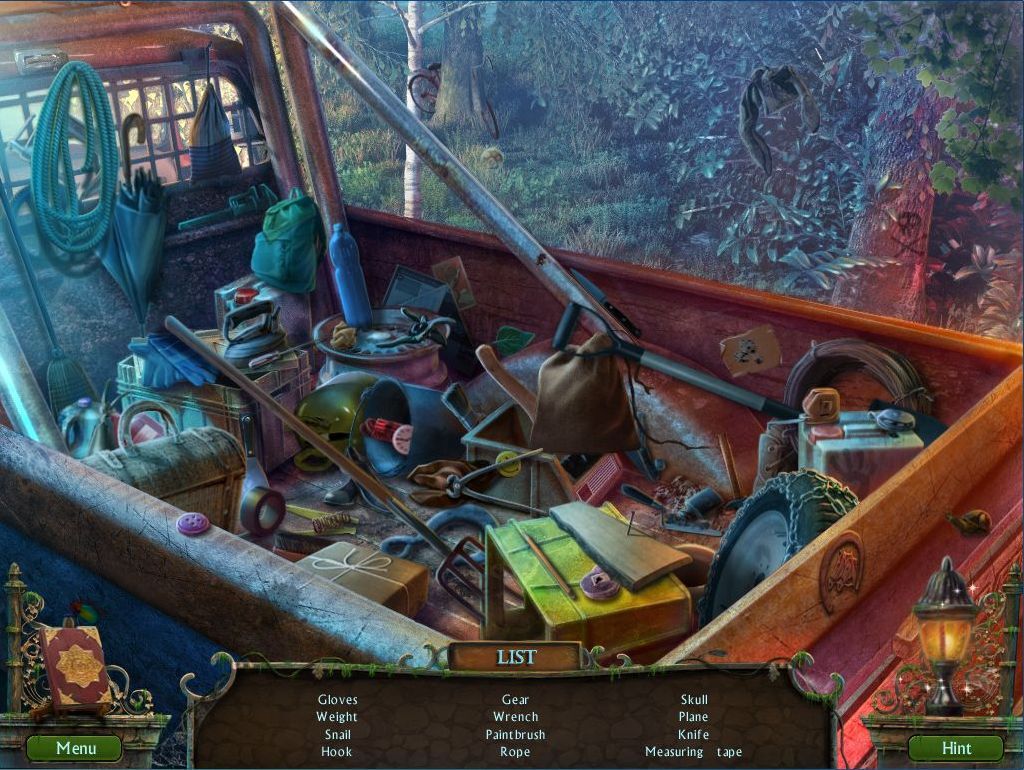 Shtriga: Summer Camp (Windows) screenshot: A typical hidden object scene
