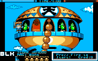 Chiki Chiki Boys (Amiga) screenshot: Welcome to the Shrine of Zeius