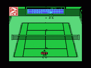 Emilio Sanchez Vicario Grand Slam (MSX) screenshot: Out