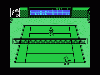 Emilio Sanchez Vicario Grand Slam (MSX) screenshot: Play a backhand