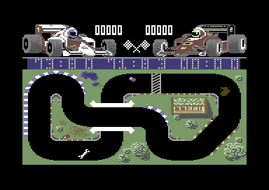 Grand Prix Simulator (Commodore 64) screenshot: He won