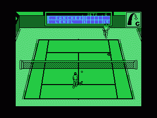 Emilio Sanchez Vicario Grand Slam (MSX) screenshot: Play a forehand