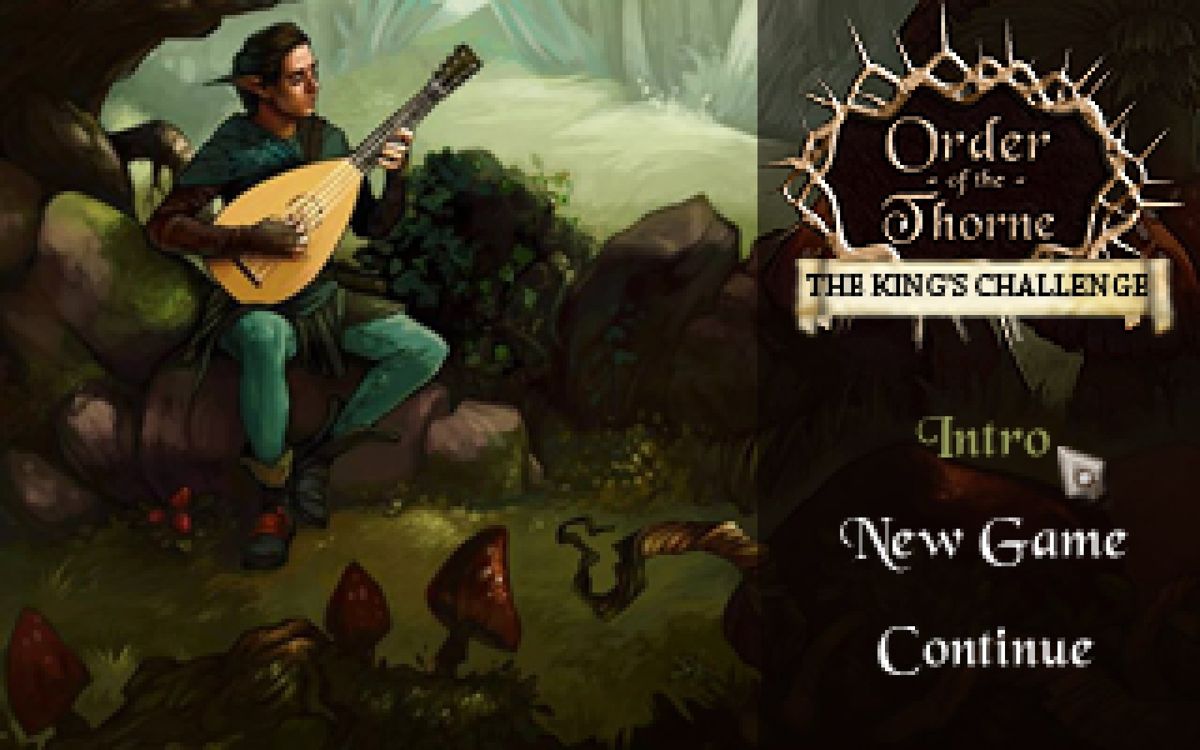 Order of the Thorne: The King's Challenge (Windows) screenshot: Title and Main Menu