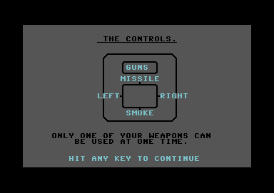 007 Car Chase (Commodore 64) screenshot: Instructions - Part 3