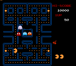 Pac-Man (NES) screenshot: Let the game begin! (Tengen release)