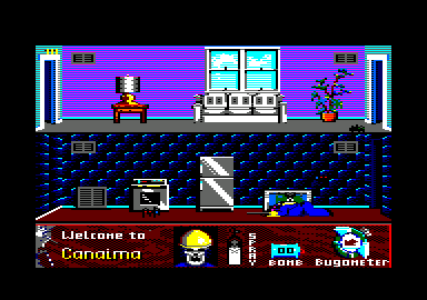 Arachnophobia (Amstrad CPC) screenshot: They got me!