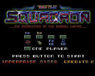 Battle Squadron (Amiga) screenshot: Main menu