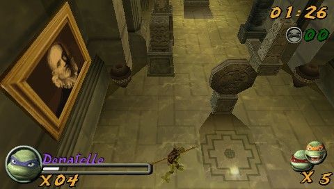 TMNT (PSP) screenshot: In Winter's tower