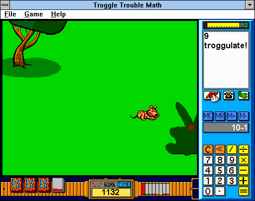 Screenshot of Troggle Trouble Math (Windows 3.x, 1994) - MobyGames