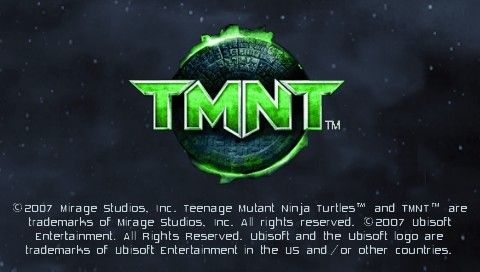 TMNT (PSP) screenshot: Title screen