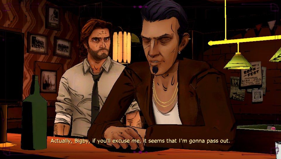 The Wolf Among Us (PS Vita) screenshot: Episode 3 - Gren isn't gonna help me with the search, I suppose