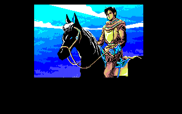 Arcus II: Silent Symphony (PC-98) screenshot: Nice horse :)