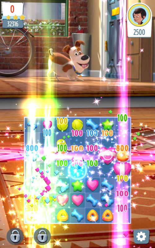 The Secret Life of Pets: Unleashed (Android) screenshot: A lot of colourful matches and combos in succession