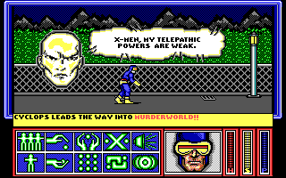 X-Men (DOS) screenshot: Game start