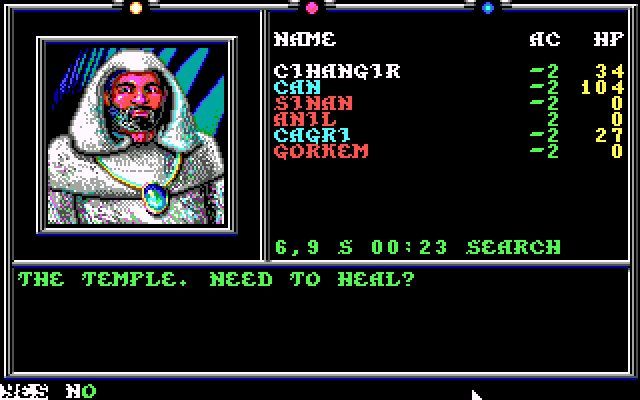 Screenshot of Death Knights of Krynn (DOS, 1991) - MobyGames