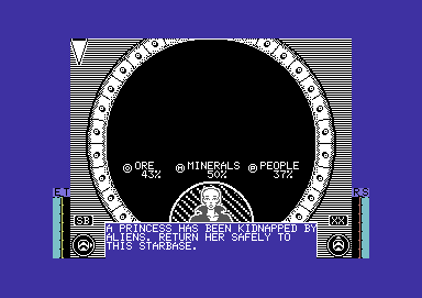 Star Empire (Commodore 64) screenshot: Accepting a mission