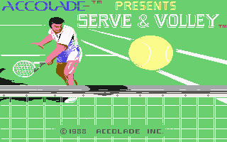 Serve & Volley (Commodore 64) screenshot: Title Screen