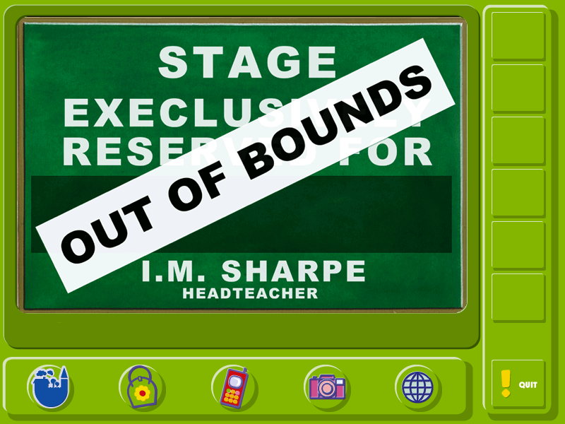 LEGO Friends (Windows) screenshot: A rather messy stage sign! Looks like the previous manager got put up with that idea!