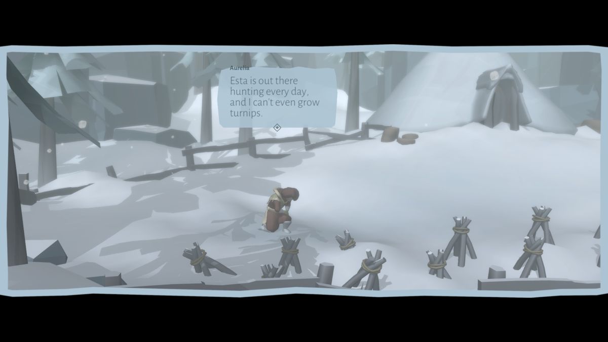 Where the Snow Settles (Windows) screenshot: The first scene in the game