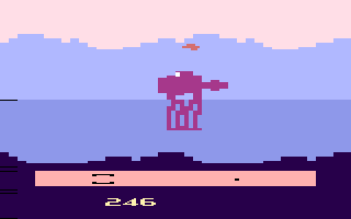 Star Wars: The Empire Strikes Back (Atari 2600) screenshot: Walkers change color as they take damage