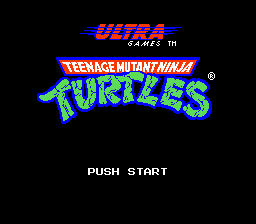 Teenage Mutant Ninja Turtles (NES) screenshot: Title screen: the original NES TMNT game!