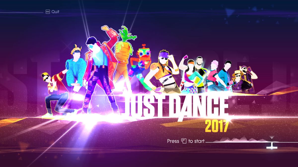 Just Dance 2017 (Windows) screenshot: Title screen