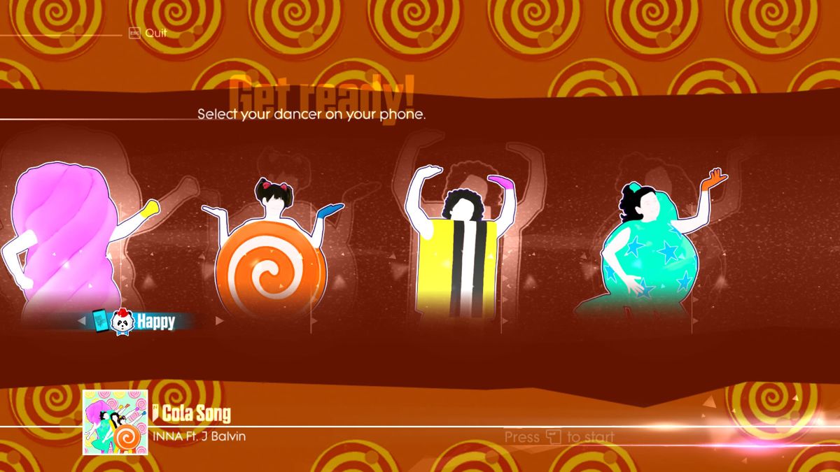 Just Dance 2017 (Windows) screenshot: For this song you can choose between four dancers.