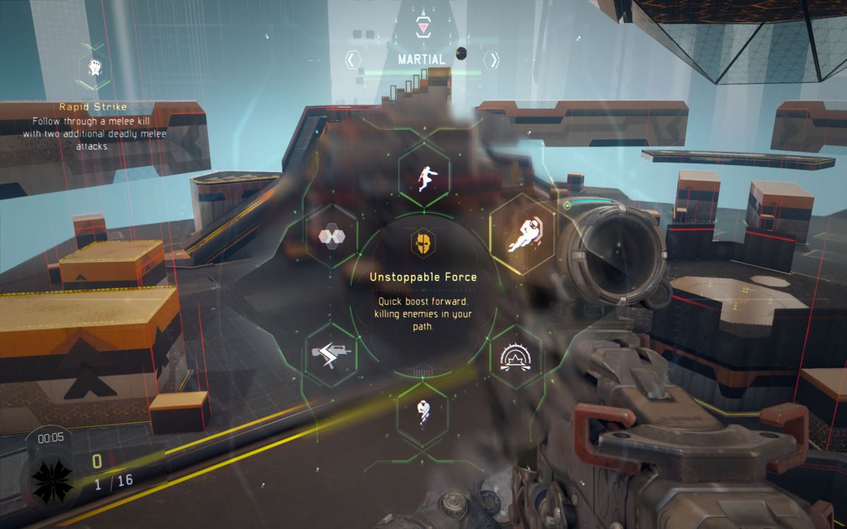 Call of Duty: Black Ops III (Windows) screenshot: You can quickly select an ability from a radial menu.