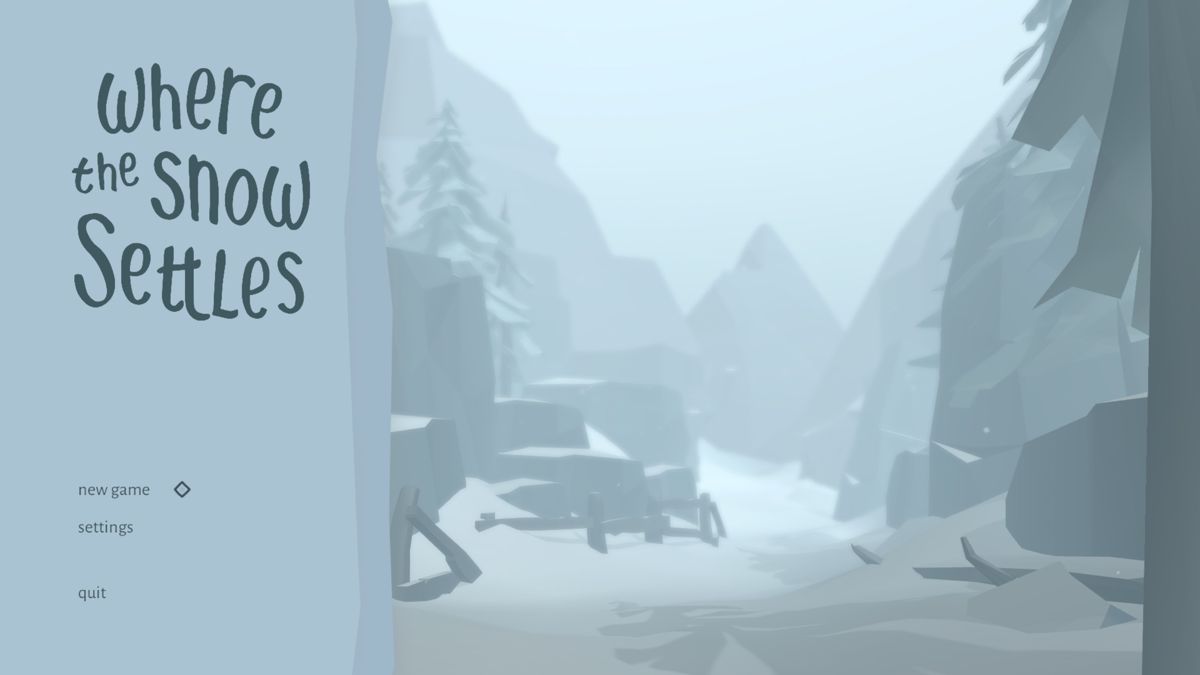 Where the Snow Settles (Windows) screenshot: Main menu