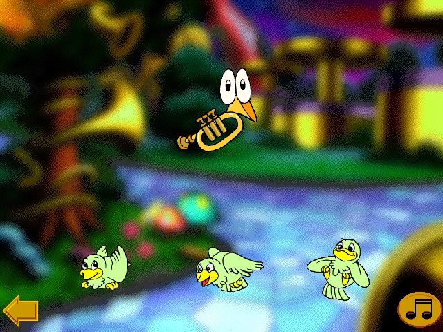 JumpStart Music (Windows) screenshot: Finding a voice to fit this horn.