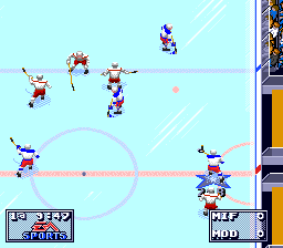Elitserien 95 (Genesis) screenshot: Skating with the puck.