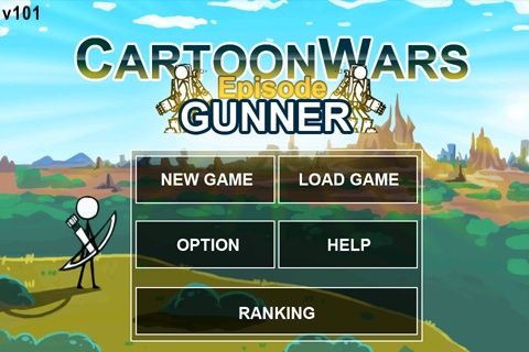 Cartoon Wars: Gunner (iPhone) screenshot: Main Menu