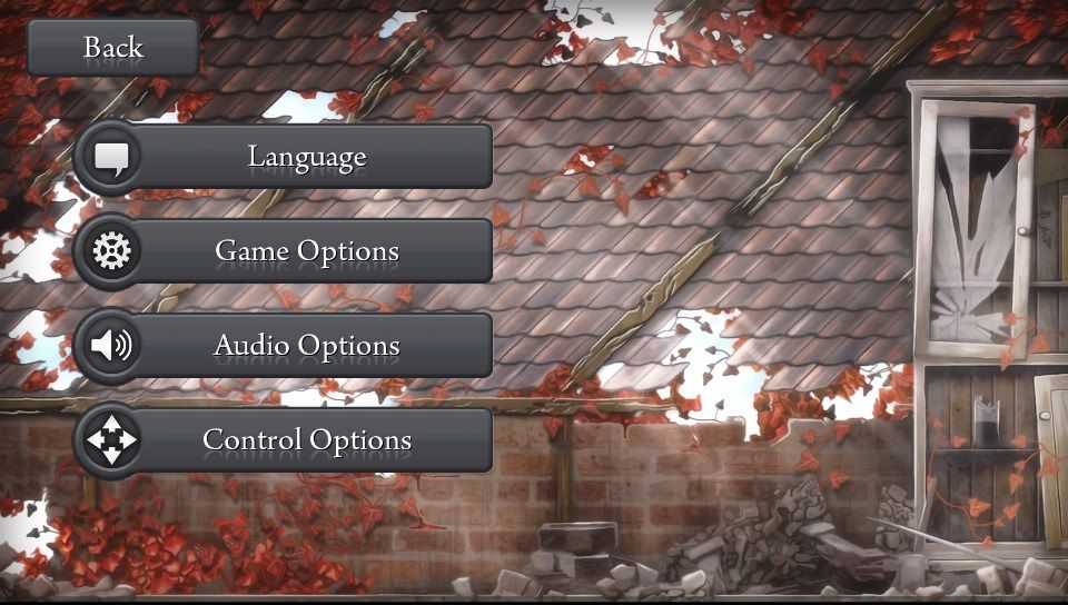 Quell: Memento (PS Vita) screenshot: Game options (Trial version)